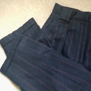 Wool Pinstripe Trousers